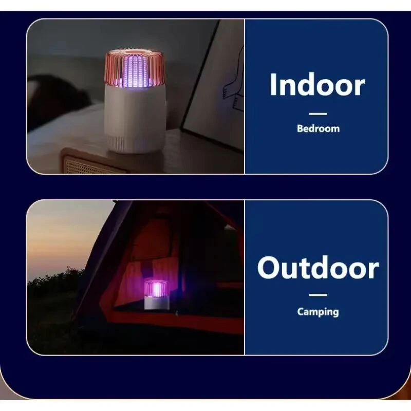 360° Electric Shock Strong Suction Mosquito Killer USB Mosquito Killing Lamp for Home Dormitory Purple Light Mosquito Trap