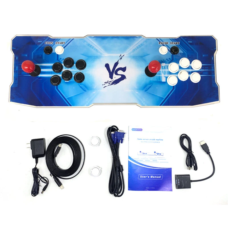 Pandorra Box 3D Retro Game Console Arcade Video Game Machine Built-in 7000 Games 8-button Dual Player Gamer Console with Joystick for Kids Fun EU Plug