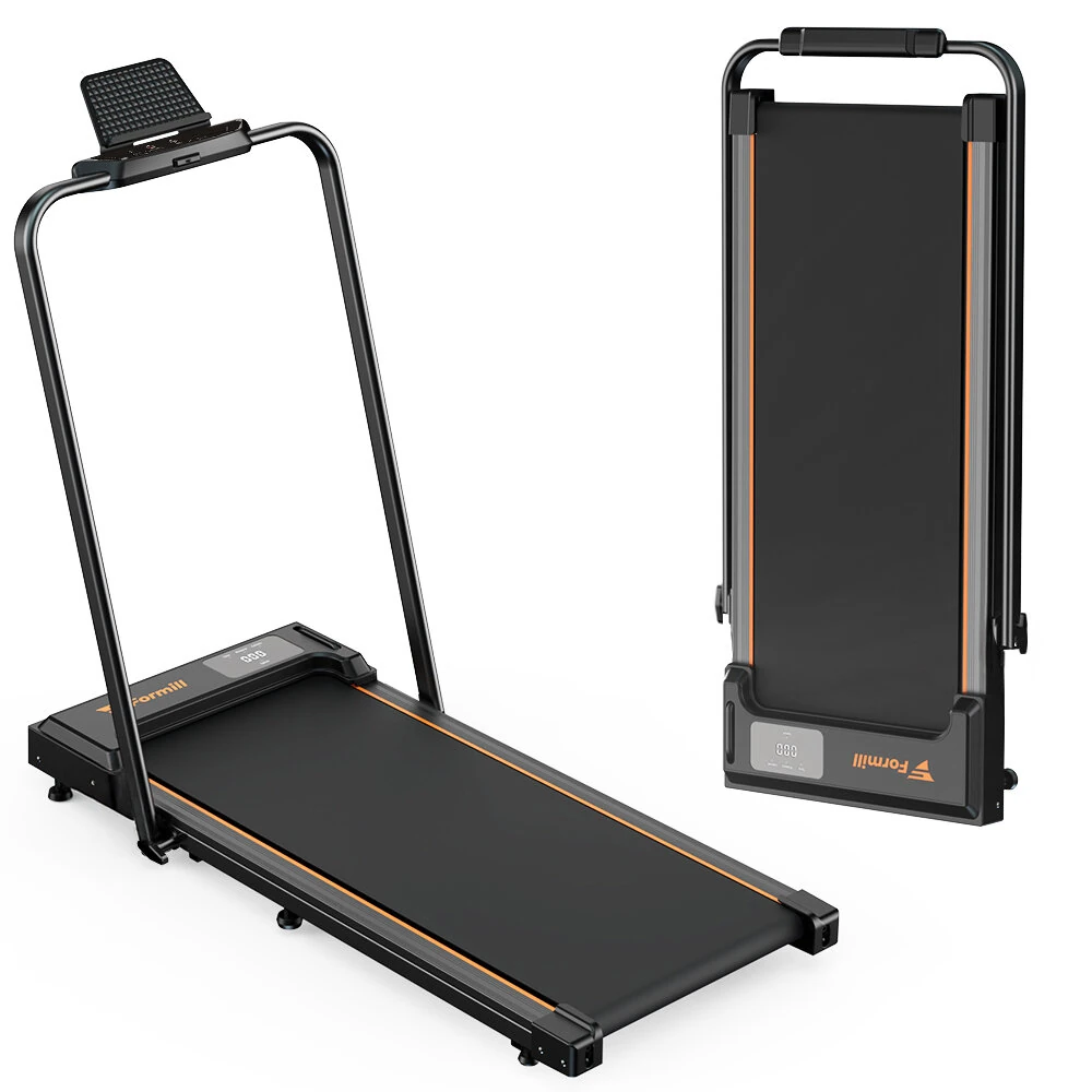 [EU Direct] Formill FT51 2 in 1 Walking Pad Treadmill 2.5HP Motor 1-10km/h Speed Auto Incline Foldable 256 lbs Capacity LED Display   Remote Control Pad Stand Home Office Under Desk Treadmill for Walking Running