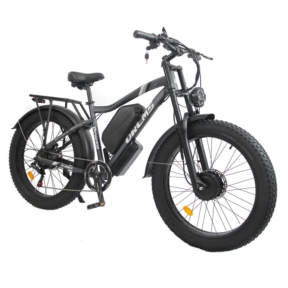 [EU Direct] ORLMS MX500 Electric Bike 52V 25Ah Battery 1000W*2 Dual Motors 26inches Tires 80-130KM Max Mileage 150KG Max Load Electric Bicycle