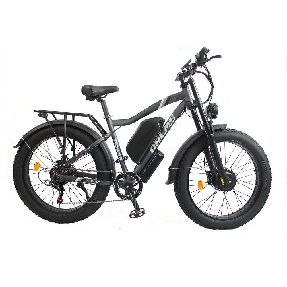 [EU Direct] ORLMS MX500 Electric Bike 52V 25Ah Battery 1000W*2 Dual Motors 26inches Tires 80-130KM Max Mileage 150KG Max Load Electric Bicycle