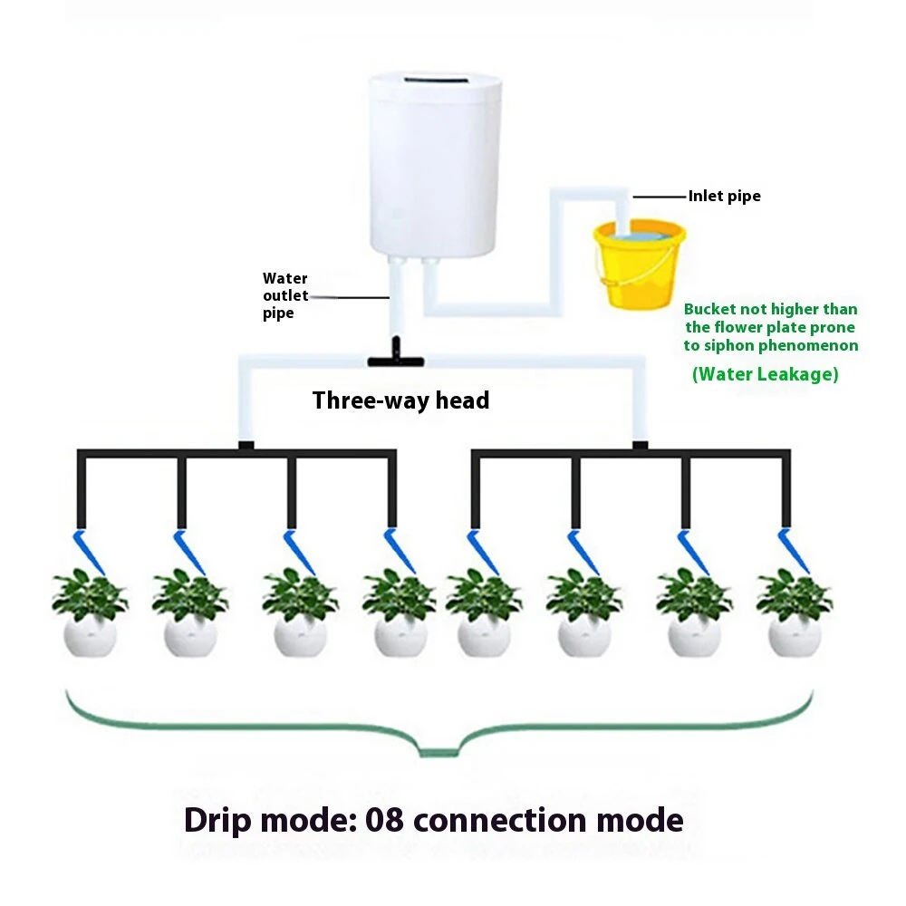 4 Adjustable Drip Arrow Intelligent Automatic Watering Machine Watering Device Timing Artifact Potted Garden Plant Spray Drip Irrigation