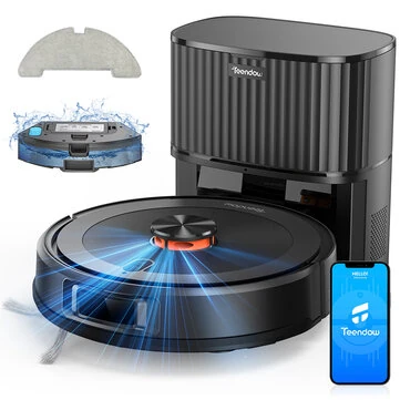 [EU Direct]Teendow D10S MAX LDS Robot Vacuum Cleaner 4500Pa Cordless Vacuum Cleaner Robot with Mopping Function Support TUYA Google Assist Amazon Alexa