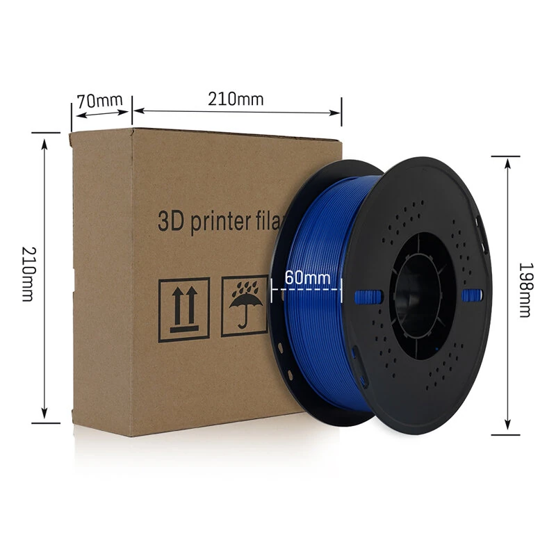 KINGROON PETG 3D Printer Filament 1.75mm 5kg Black High Strength Easy to Print Eco-Friendly No Bubbles Smooth Printing High Precision