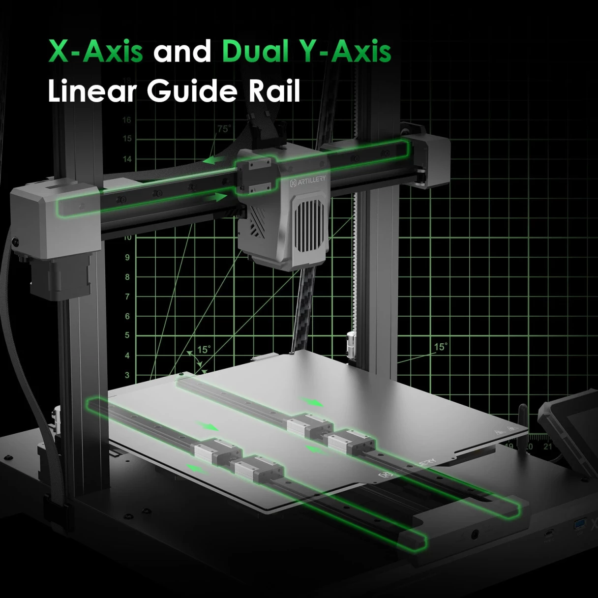 [EU Direct]Artillery SW X4 Plus S1 High Speed 500mm/s 3D Printer Auto Levelling XY-Metal Linear Guide Rail 3D Printer Upgraded S1 Version