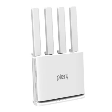 PLERY R605 4G LTE WiFi Router with Nano SIM Card Slot 300Mbps 4 External Antennas Booster 2.4G WiFi6 Repeater Long Range WiFi Extender