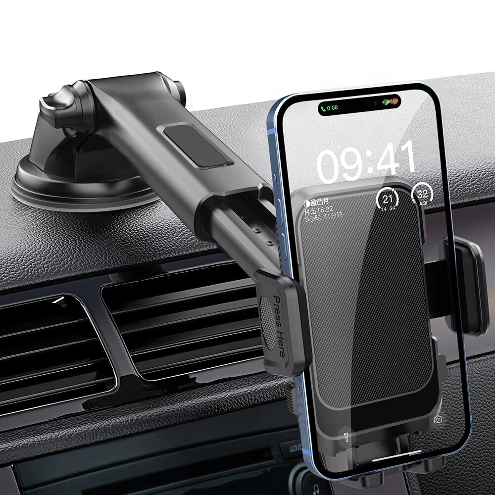 3-7 Inch Screen Car Dashboard Mobile Phone Navigation Holder Car Mobile Phone Holder with Retractable Suction Cup