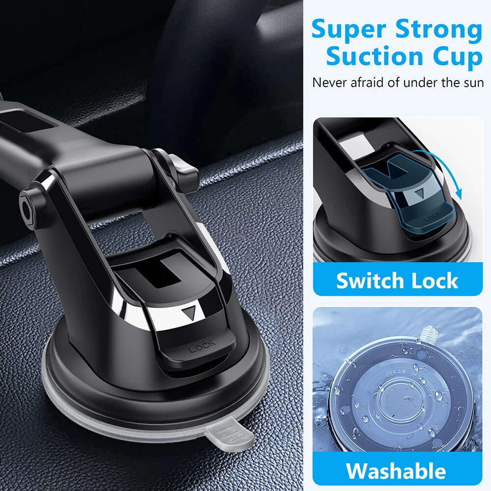 3-7 Inch Screen Car Dashboard Mobile Phone Navigation Holder Car Mobile Phone Holder with Retractable Suction Cup