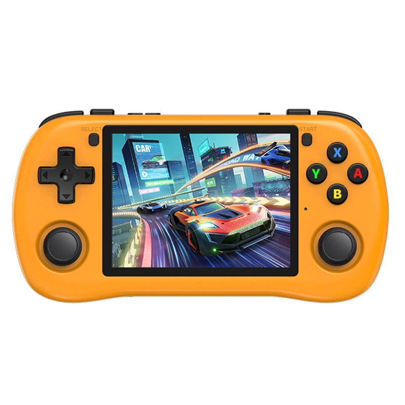 Powkiddy X35H 16+64G Handheld Game Console 3.5inch IPS Screen Retro Open Source Linux System RK3566 Quad-core 3000mAh Support HD TV Output Dual TF Card Slots 3.5mm Earphone Video Game Player Console with Hall Joystick