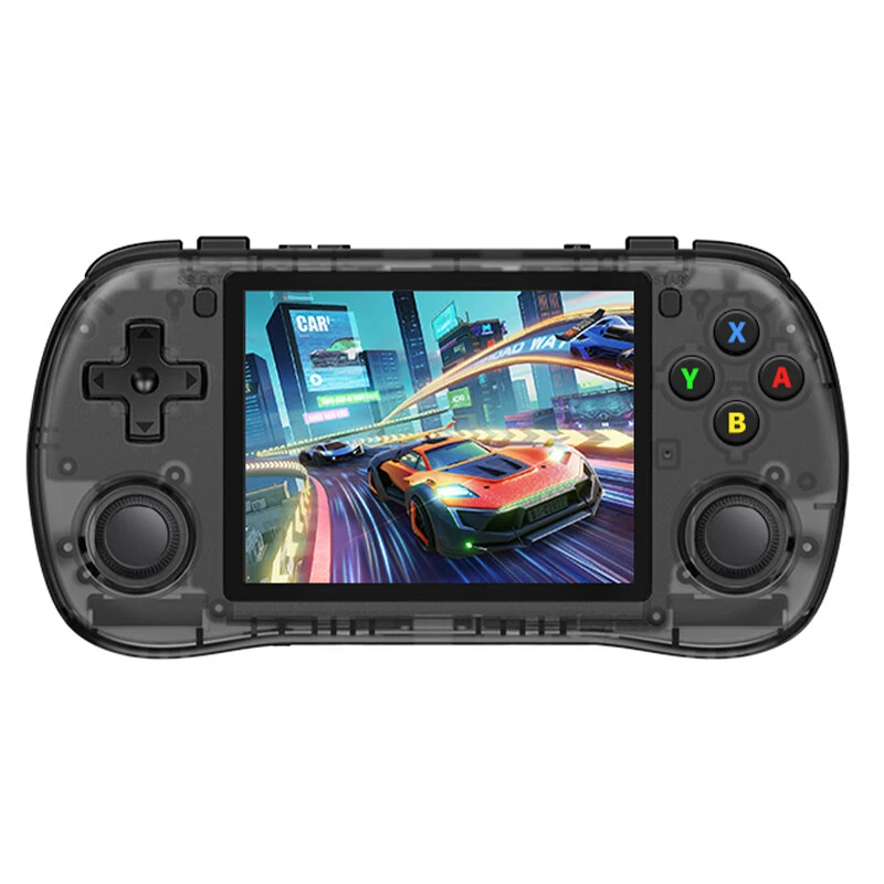 Powkiddy X35H 16+64G Handheld Game Console 3.5inch IPS Screen Retro Open Source Linux System RK3566 Quad-core 3000mAh Support HD TV Output Dual TF Card Slots 3.5mm Earphone Video Game Player Console with Hall Joystick