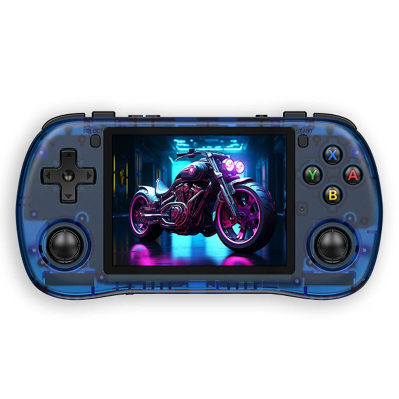 Powkiddy X35H 16+64G Handheld Game Console 3.5inch IPS Screen Retro Open Source Linux System RK3566 Quad-core 3000mAh Support HD TV Output Dual TF Card Slots 3.5mm Earphone Video Game Player Console with Hall Joystick