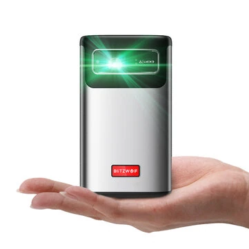 BlitzWolf® BW-VT2 ProMax DLP Mini Projector WIFI6 Android TV Bluetooth 5.0 Auto Focus Auto Keystone Correction Netflix YouTube Built-in Battery 3D Home Theater Outdoor Movie