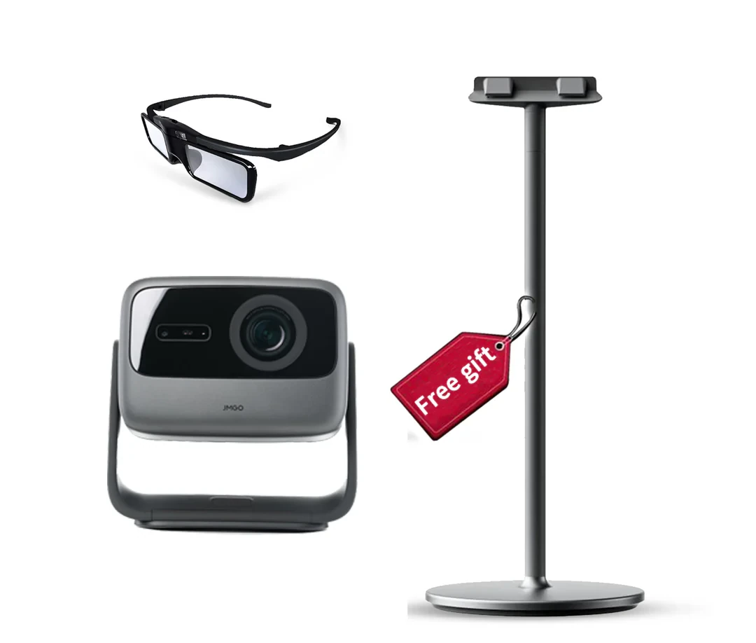 [EU Direct] JMGO N1S Ultimate 4K UHD Triple Laser Projector 3500 ANSI Lumens Google TV Netflix Beamer Cinema Built-in 20W Dual Speakers HDR10 3D Home Theater With Free Gift 3D Glasses Or Bracket