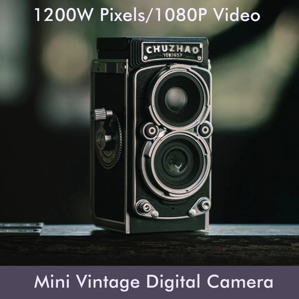 CHUZHAO Vintage Digital Camera 12MP Photo 1080P Video 1.54 Inch Screen Compact Design Rechargeable Battery Retro Style Camera