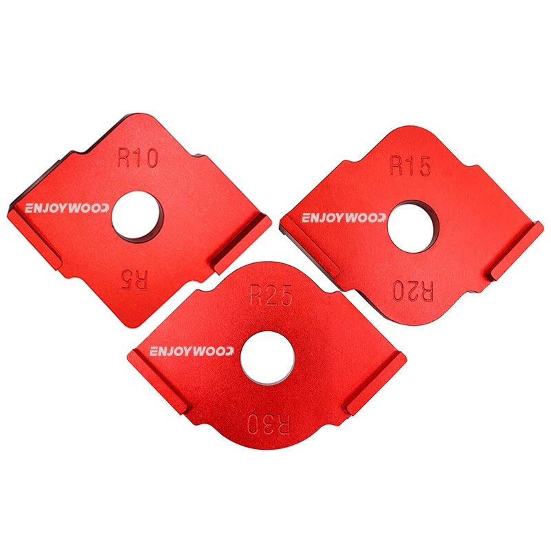 ENJOYWOOD 3PCS Aluminum Router Corner Jig Set R5-R30 6 in 1 Precision Woodworking Corner Templates Enduring and Easy to Use
