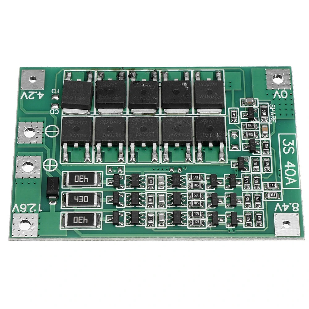 BMS 3S 40A 18650 Lithium Battery Charger Protection Board 11.1V 12.6V PCB for Drill Motor with Balance