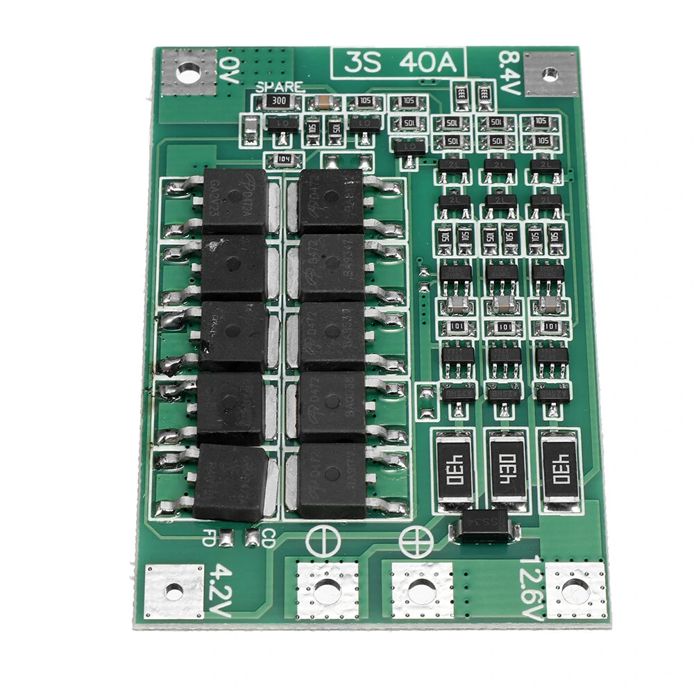 BMS 3S 40A 18650 Lithium Battery Charger Protection Board 11.1V 12.6V PCB for Drill Motor with Balance