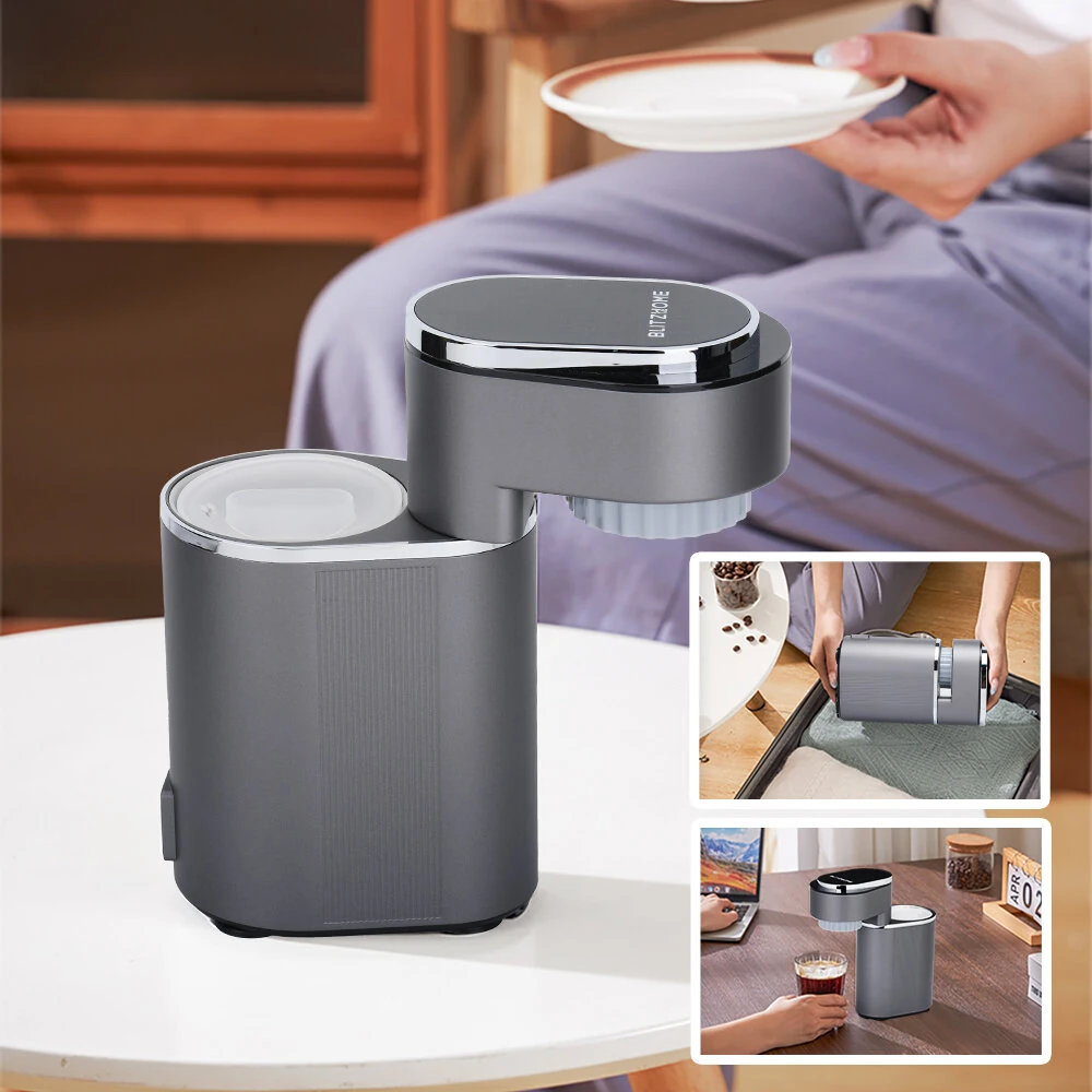 BLITZHOME® C180 Mini Coffee Machine Portable Espresso Maker 15Bar Pressure Hot/Cold Extraction Easy Cleaning for Home Office & Travel