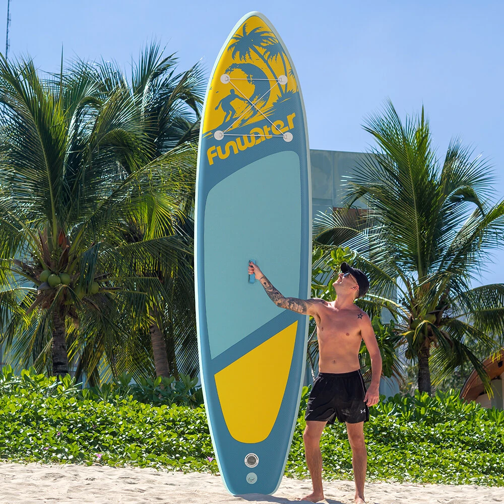 [EU Direct] FunWater 335cm 350cm Large Size Inflatable Stand Up Paddle Board Surfboard Complete Paddleboard Accessories Adjustable Paddle, Pump, ISUP Travel Backpack, Leash, Adult Paddle Board SUPFW27B SUPFW27A SUPFW28A SUPFW28C SUPFW28D