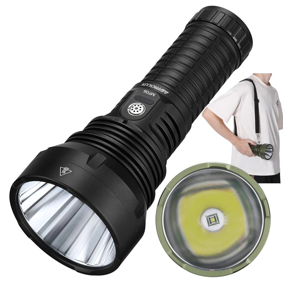 Astrolux® MF06 SBT90.2 6800lm 2126m Thrower LED Flashlight Long Distance LED Torch with 46950 Battery 26 Days Runtime Type-C USB Rechargeable Powerful LED Flashlight for Outdoor Adventure Hiking Camping Searching Fishing