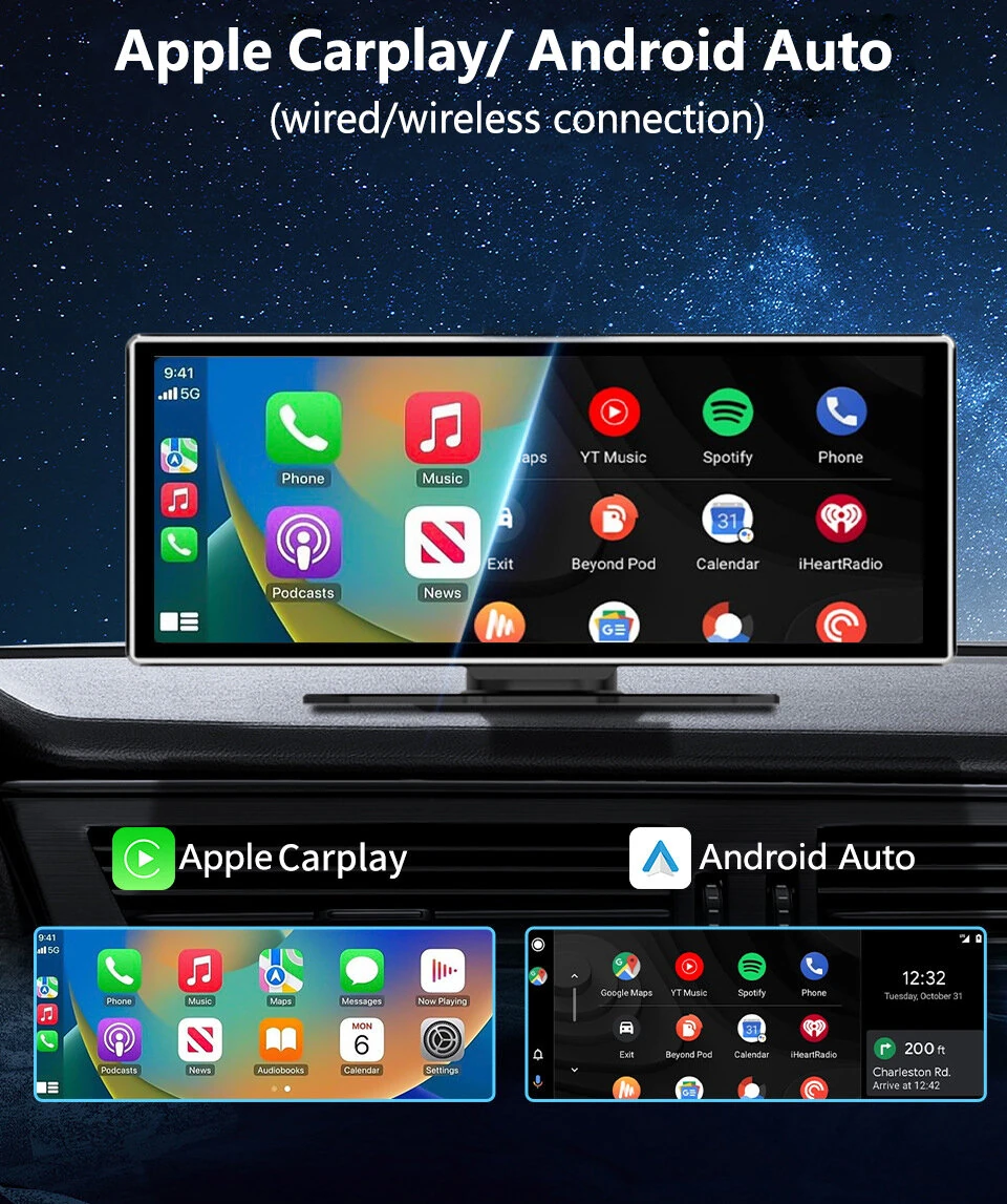 iMars 11.26 inch bluetooth Car MP5 Player 1920x720 IPS HD Large Screen Portable with Carplay WiFi FM Transmission Built-in 1W Speaker GPS Navi