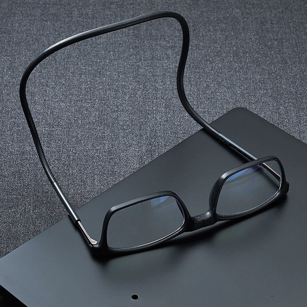 Magnetic Neck-hanging Foldable Reading Glasses, Anti-Blue Light High-definition Reading Glasses, Ultra-light Portable Hyperopia Glasses