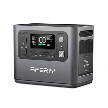 [EU Direct] Aferiy P110-D 1200W 960Wh LiFePO4 Portable Power Station UPS Pure Sine Wave 14 Outputs, Fully Recharge in 1.5 Hours with LED Light Solar Generator for Outdoor Camping Home Emergen