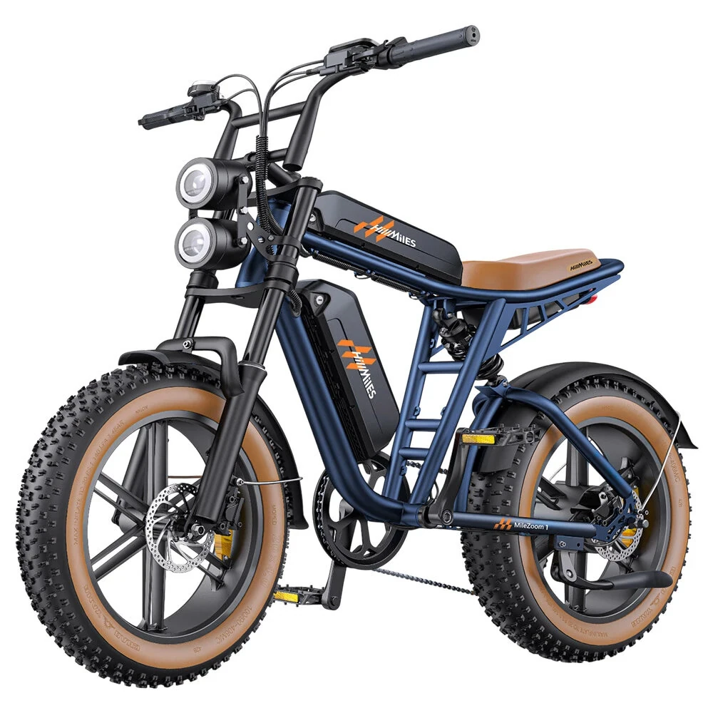 [EU DIRECT] HillMiles MileZoom 1 52V 15.6AH*2 Dual Battery 250W 20*4.0 Inch Electric Bicycle 260KM Mileage Range Max Load 120KG