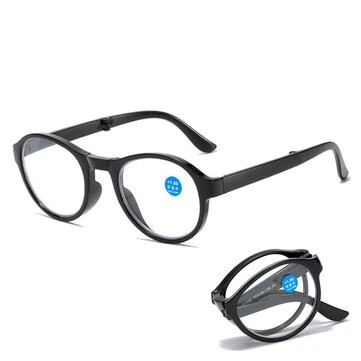 Portable Folding Reading Glasses Fashion Far-sighted Eyewear with Plastic Case Anti Blue Ultralight Diopter Eyeglasses 1.5 To +3.5