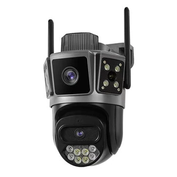 2K 4MP Wireless Security Camera Dual-Band WiFi Outdoor Surveillance with IR Color Night Vision IP66 Weatherproof Auto Tracking Two-Way Audio Monitor
