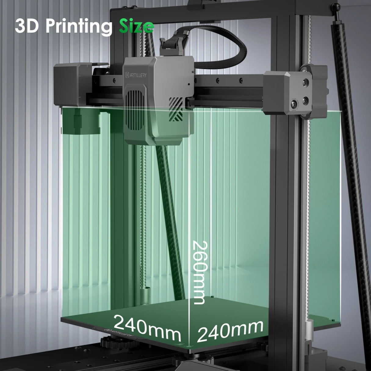 Artillery SW X4 Pro Klipper Firmware 500mm/S High Speed 3D Printer 240*240*260mm Printing Area 81 Points Auto Bed Leveling