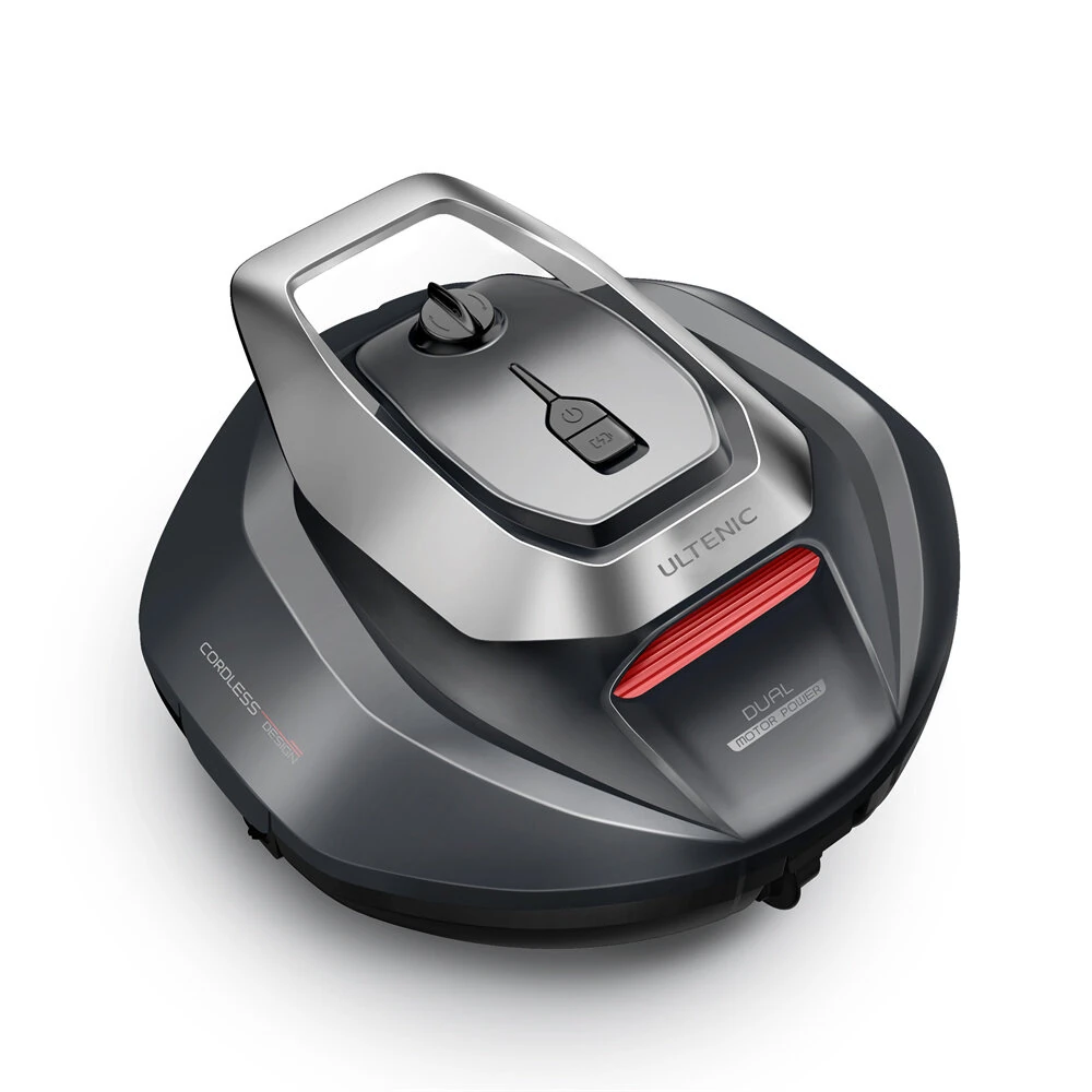 [EU Direct]Ultenic Pooleco 10 Ultenic Robotic Pool Cleaner, Pool Vacuum for Above & In-Ground Pool, 90Mins Runtime Automatic Self-Parking, Dual-Motor Suction, 2.5h Fast Charging, Up to 850 Sq.ft,