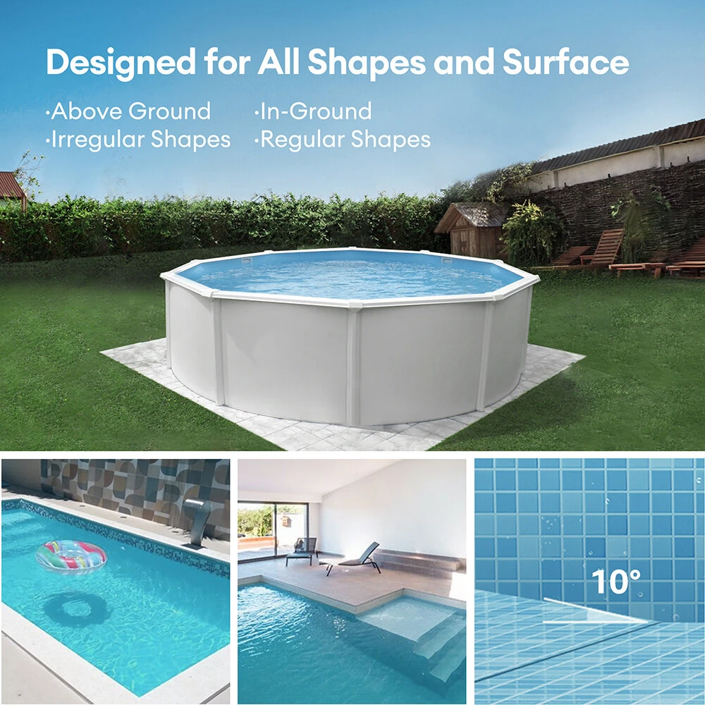 [EU Direct]Ultenic Pooleco 10 Ultenic Robotic Pool Cleaner, Pool Vacuum for Above & In-Ground Pool, 90Mins Runtime Automatic Self-Parking, Dual-Motor Suction, 2.5h Fast Charging, Up to 850 Sq.ft,