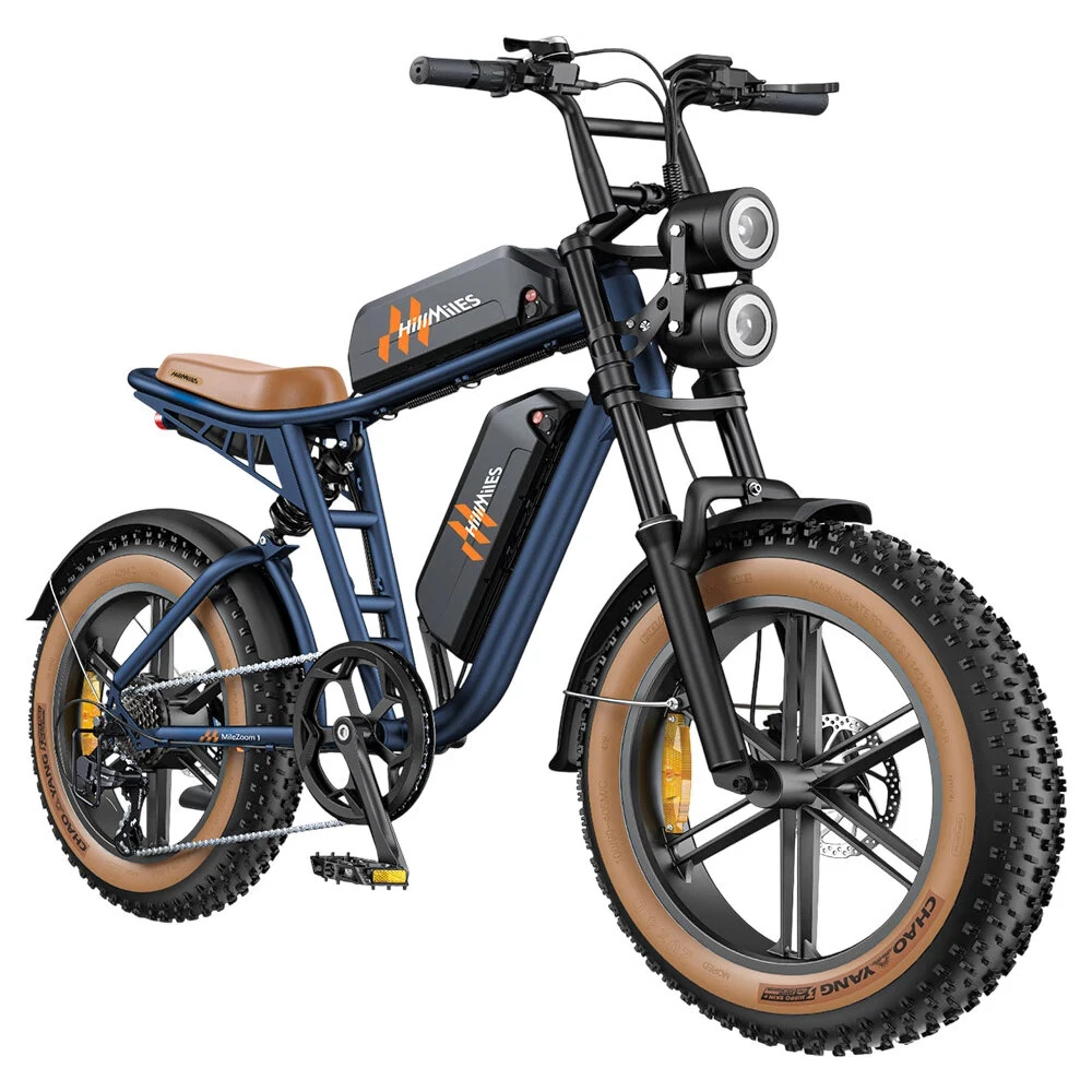 [EU DIRECT] HillMiles MileZoom 1 52V 15.6AH*2 Dual Battery 250W 20*4.0 Inch Electric Bicycle 260KM Mileage Range Max Load 120KG
