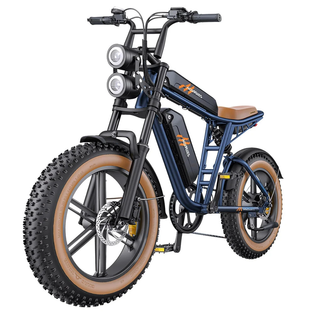 [EU DIRECT] HillMiles MileZoom 1 52V 15.6AH*2 Dual Battery 250W 20*4.0 Inch Electric Bicycle 260KM Mileage Range Max Load 120KG