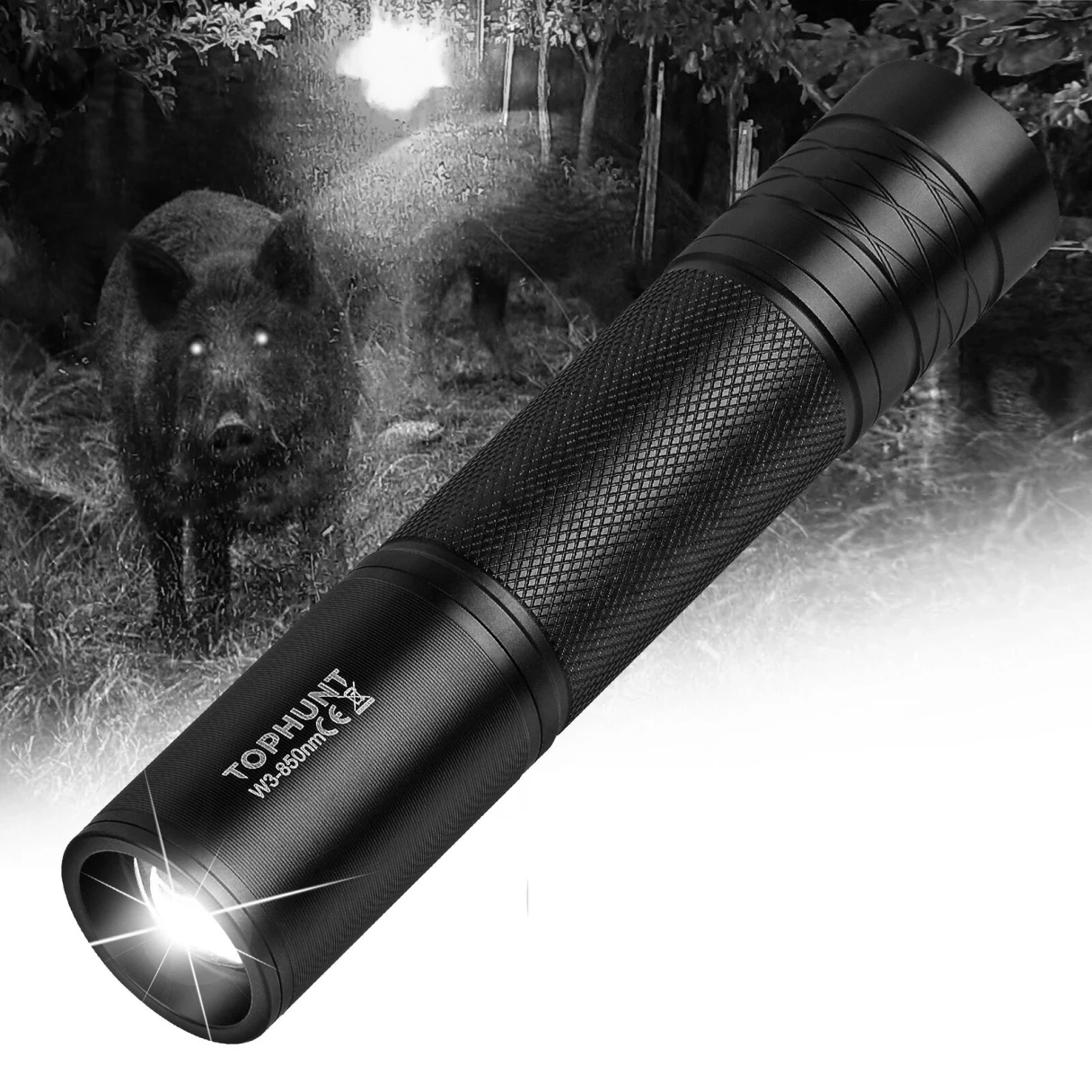 ANEKIM W3 5W LED 850nm 940nm Vcsel Infrared Flashlight IR Torch Zoomable Infrared Illuminator for Night Vision Scope Lights
