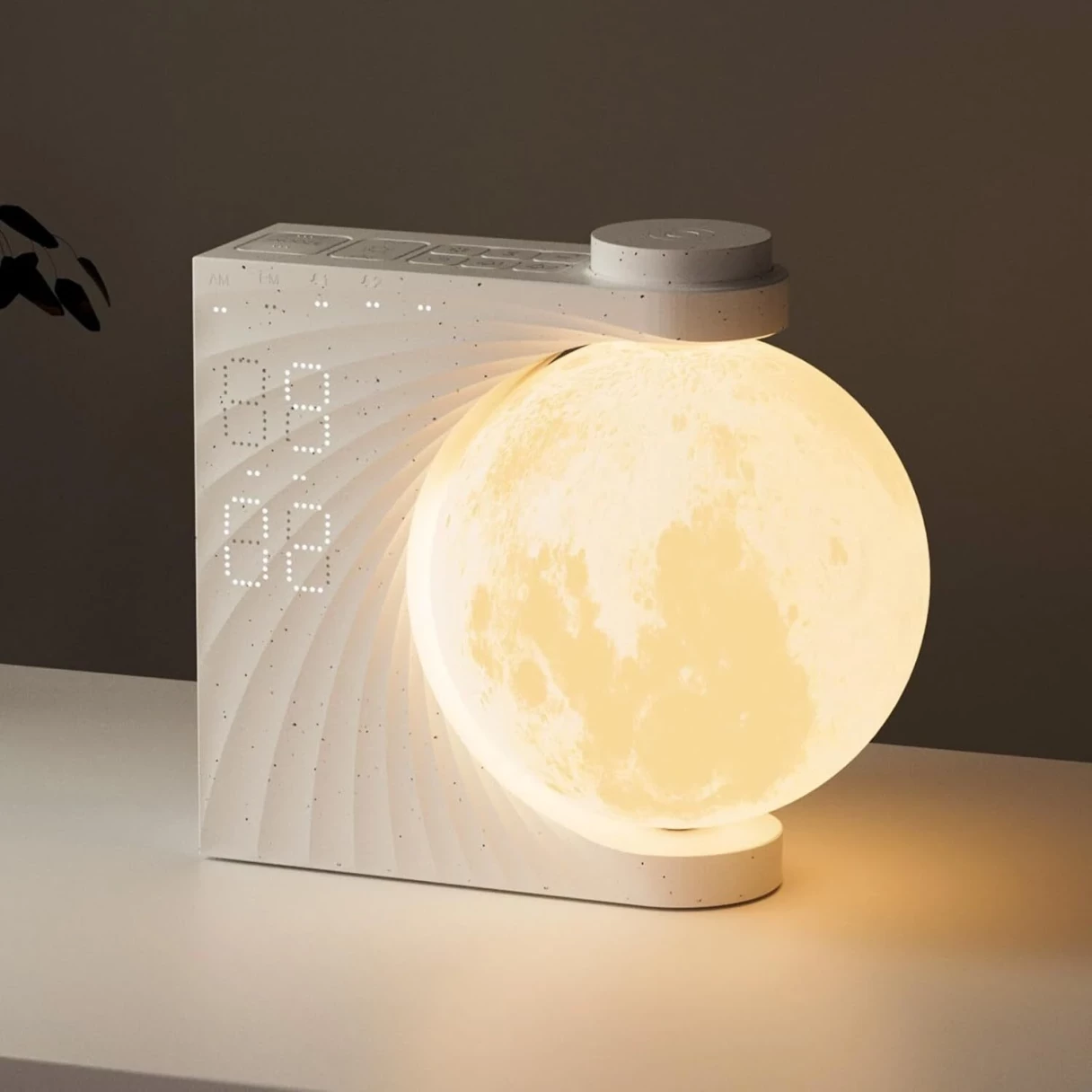 Colorful Atmosphere Moon Light Sunrise Alarm Clock Wake-Up Light Breathing Light Three-Speed Dimming Clock Dual Alarm Clock Timing  Sound Machine for Heavy Sleepers Nightlight Sleep Aid Snooze 10 Nature Sounds 8 Colors Ideal for Gift