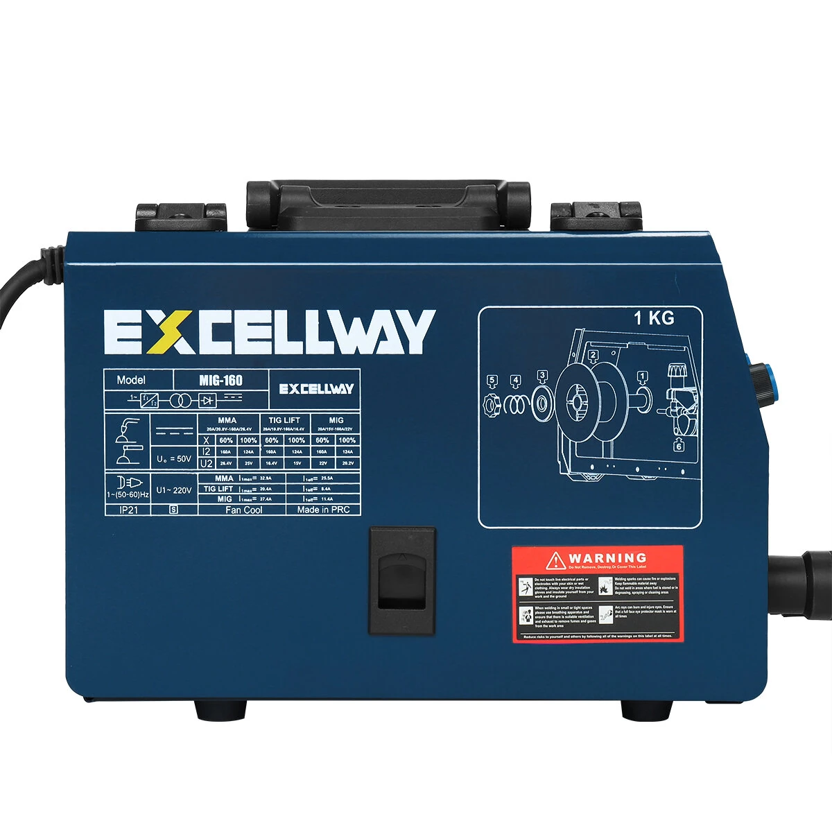 Excellway MIG 160ECO Gasless MIG Welidng Machine With MMA