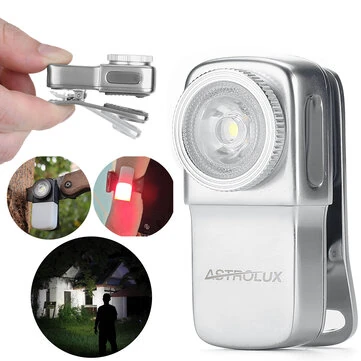 Astrolux CP01 Rechargeable EDC Flashlight 250 Lumens Dual Sources Compact Pocket Clip Light Convenient USB C Charging Magnetic Flash Lights with Memory Mode Lockout Design Beacon Mode for Wor