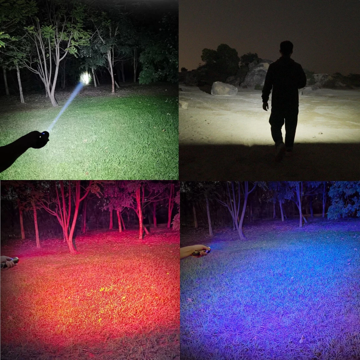 Astrolux® WP5 1350M Long Distance Throwing LEP Flashlight 3in1 with 1200LM LED Flood Light & Red Blue AUX Light EDC Strong Spotlight Waterproof Search Torch With Type-C Charging 21700 Li-ion Battery