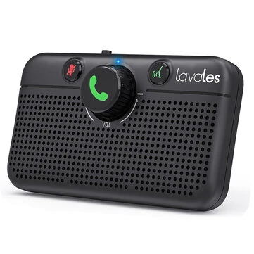 Handsfree Bluetooth Car Kit for Cell Phone, Wireless Bluetooth Speaker for Car, AUTO Power ON Support Siri Google Voice Assistant Hands Free Phone Speakerphone with Visor Clip