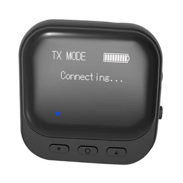 Bluetooth 5.2 Receiver Transmitter 2 in 1 RX TX Mode Low Latency LED Display Dual Device Pairing 300mAh Battery for Car Music Hands Free Calls