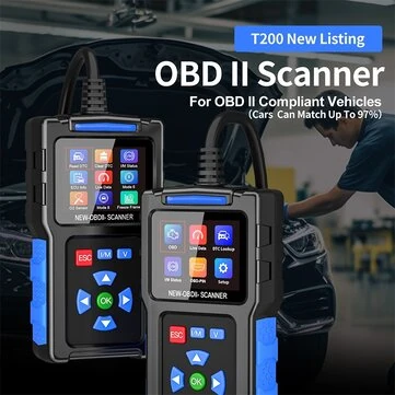 T200 Car Fault Diagnostic Instrument OBD2 Car Engine Tester ELM327 Code Reader Scanner For OBD II Compliant Vehicles