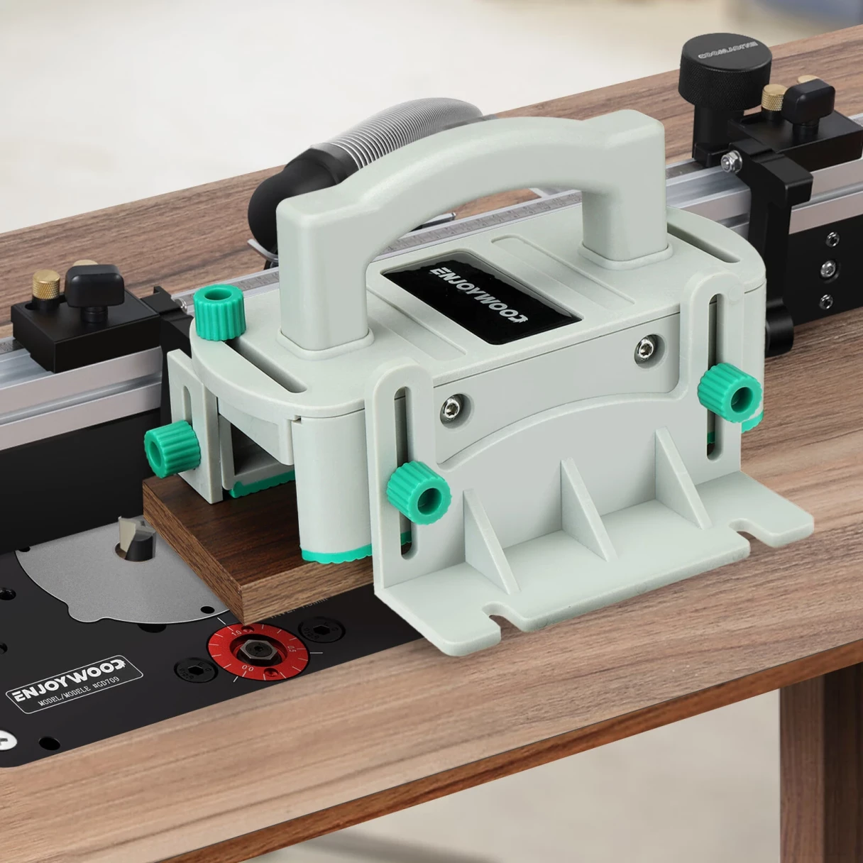 ENJOYWOOD Adjustable Table Saw Pushblock Preventing Kickback for Table Saws / Router Tables / Band Saws / Jointers
