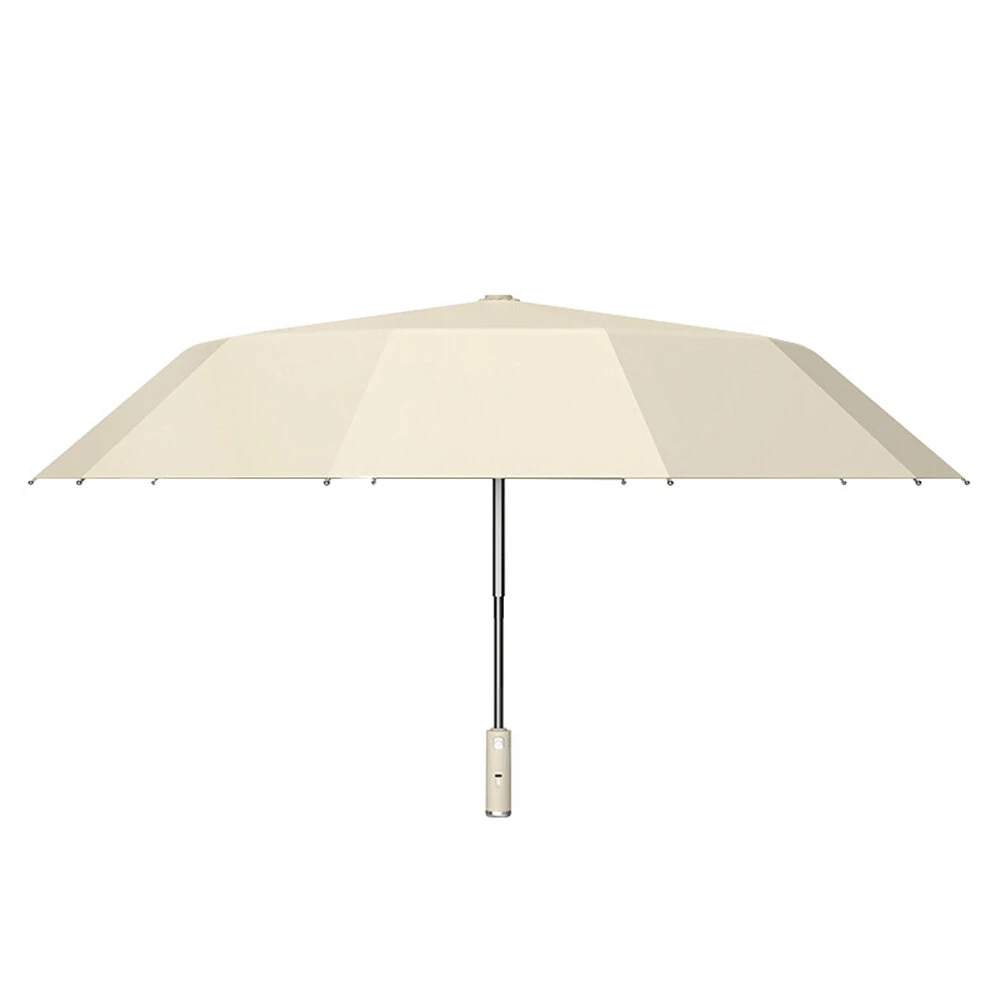Fully Automatic Folding Umbrella with Fan USB Charge Cool Ultra-light Parasol Black Coating UPF50+ Sun-resistant Umbrellas