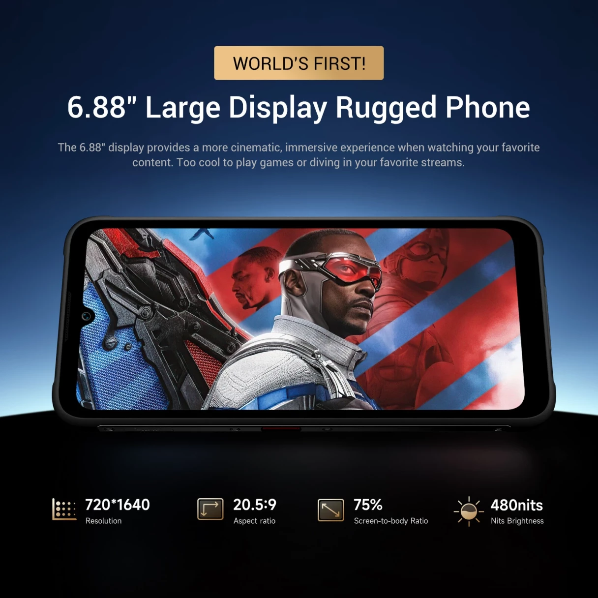[EU Direct]FOSSiBOT F112 Pro 5G 6.88 inch 24GB 256GB 7150mAh 50MP Camera Android 14 NFC Dimensity 6300 Octa Core IP68 IP69K Waterproof 4G Rugged Smartphone
