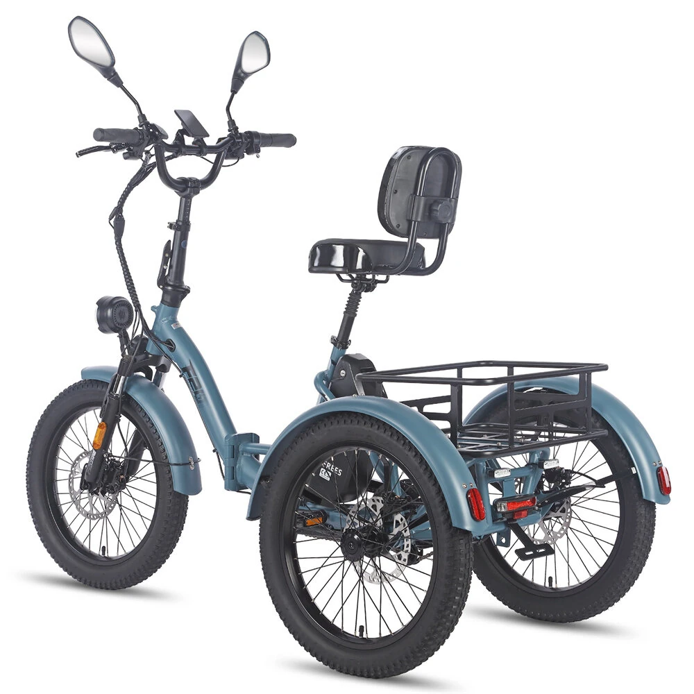 [EU DIRECT] FAFREES F20 MATE Electric Tricycle 48V 23.45Ah Battery 500W Motor 20*3.0inch Fat Tires 95-120KM Mileage Range 180KG Max Load Folding Electric Bike