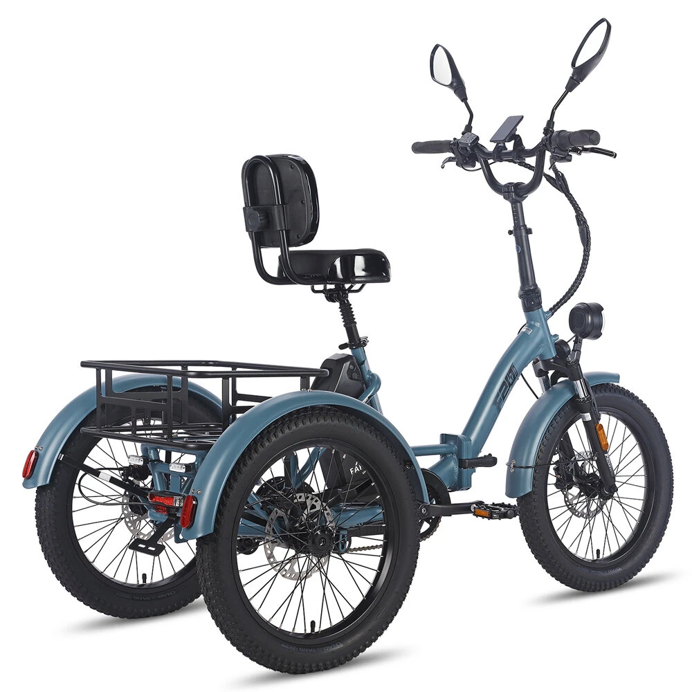 [EU DIRECT] FAFREES F20 MATE Electric Tricycle 48V 23.45Ah Battery 500W Motor 20*3.0inch Fat Tires 95-120KM Mileage Range 180KG Max Load Folding Electric Bike