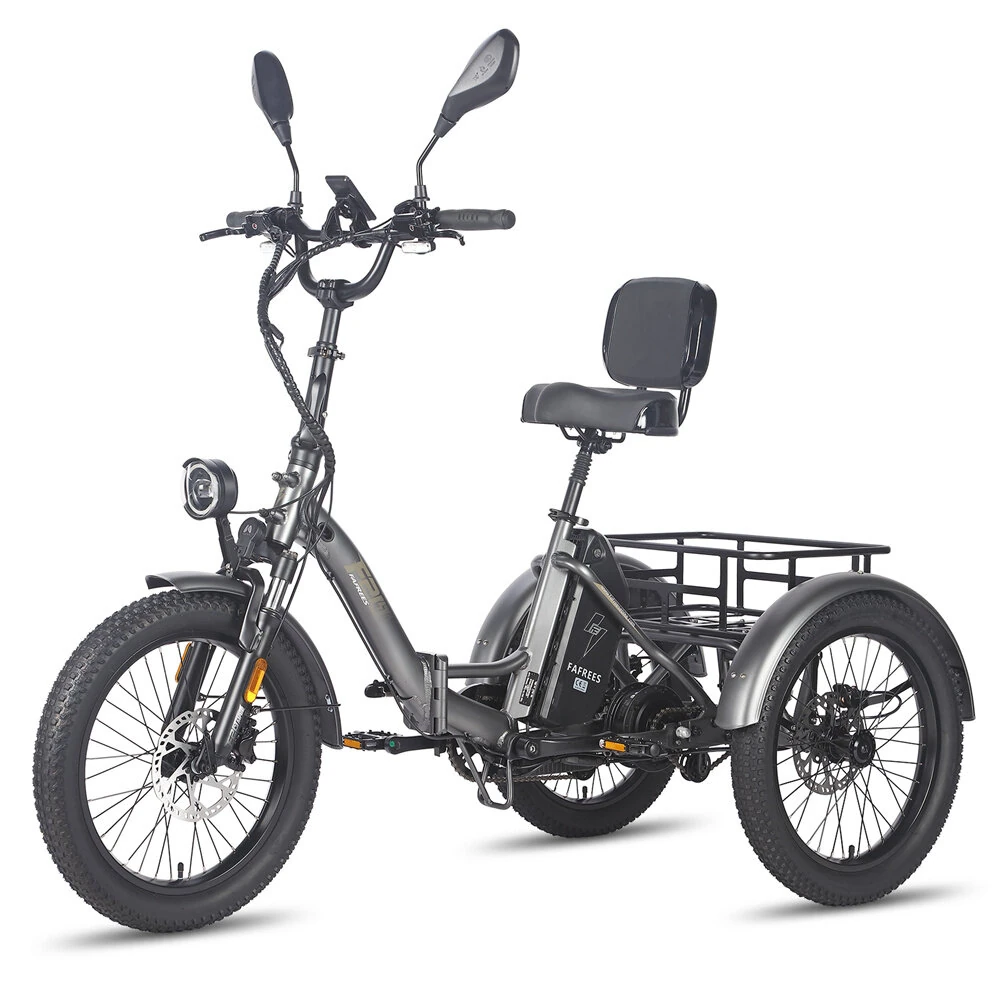 [EU DIRECT] FAFREES F20 MATE Electric Tricycle 48V 23.45Ah Battery 500W Motor 20*3.0inch Fat Tires 95-120KM Mileage Range 180KG Max Load Folding Electric Bike