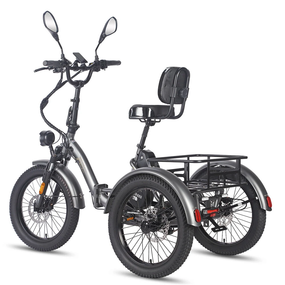 [EU DIRECT] FAFREES F20 MATE Electric Tricycle 48V 23.45Ah Battery 500W Motor 20*3.0inch Fat Tires 95-120KM Mileage Range 180KG Max Load Folding Electric Bike
